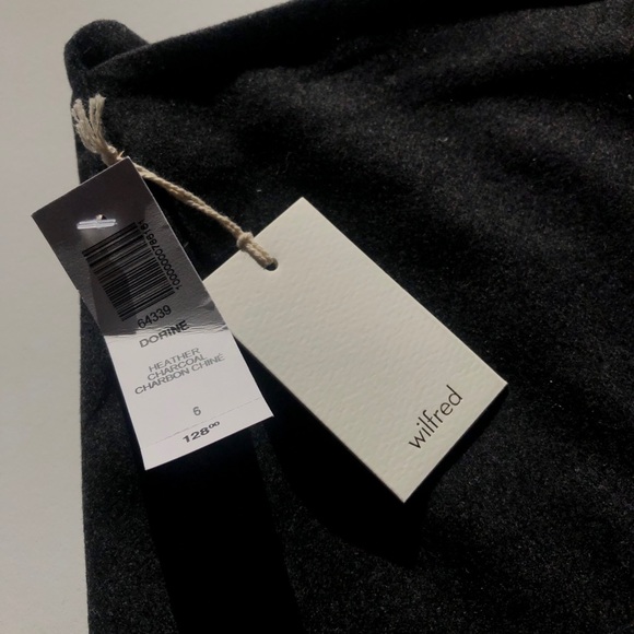 ARITZIA WILFRED HEATHER CHARCOAL NWT SKIRT - Picture 4 of 7